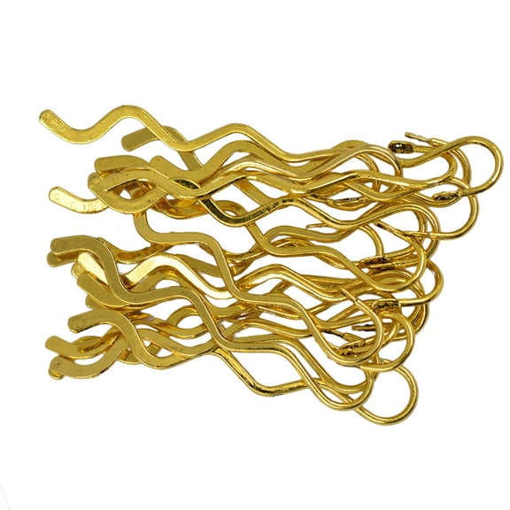 GUOOL 20pcs Smooth Gold Wave Beading Bookmark with Loop Handmade Jewelry Findings