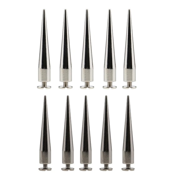 GUOOL 20pcs silver color black color Spots Cone Screw Metal Studs Rivets For Bags Shoes