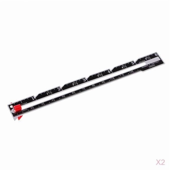 GUOOL 2Pcs Metal , Sewing with A Sliding Marker - Sliding Measure Sets Distance For Marking Hems, Tucks, Pleats and Buttonholes