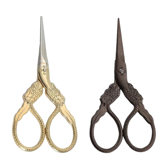 GUOOL 2pcs Vintage Stainless Steel Sewing s Fabric s Embroidery s Tailor s Thread s Handcraft s European Style