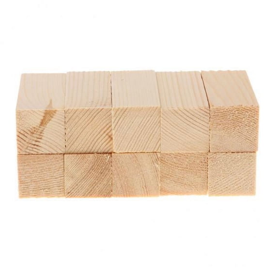 GUOOL 2x 10Pcs Pine Wood Dowel Rods Blocks, Unfinished Hardwood Craft Sticks, Prop Sticks, Crafts, And DIY Projects for Home Decor, Wedding Party Favors