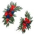 thumbnail image 1 of GUOOL 2x Artificial Flowers Swag Set Artificial Wedding Arch Flowers Decorative Rustic Welcome Sign Decoration for Party Wall Decor Red, 1 of 9