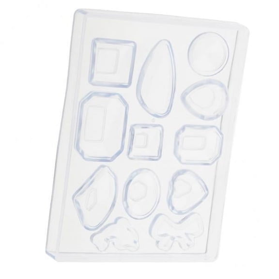 GUOOL 2x Clear Silicone Tray Assorted Shape for Making Jewelry Earrings DIY Resin Casting Handcraft Tool
