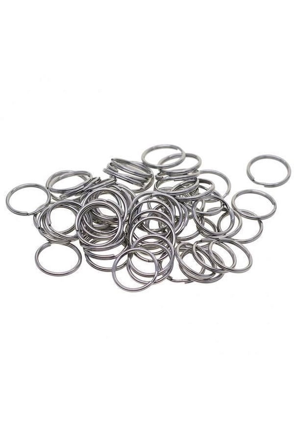 2x Key /Key Chain, 100 /5 Inches 15mm Split Round Metal Silver Keyring for Home/Car/Outdoor/Arts/Lanyards/CraftsKeys Organization