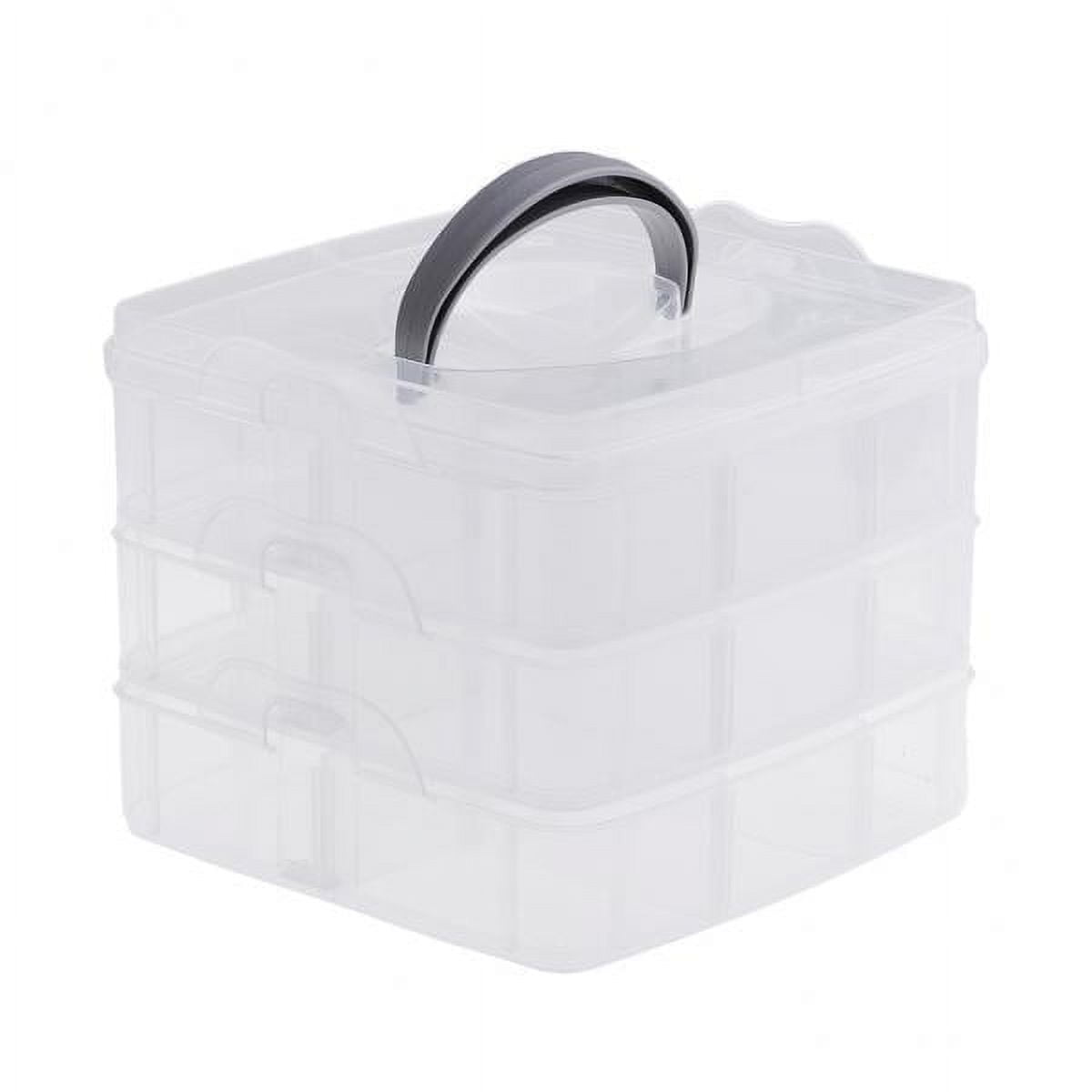 GUOOL 2x Plastic Organizer Container Storage Box for Jewelry Beads Earring