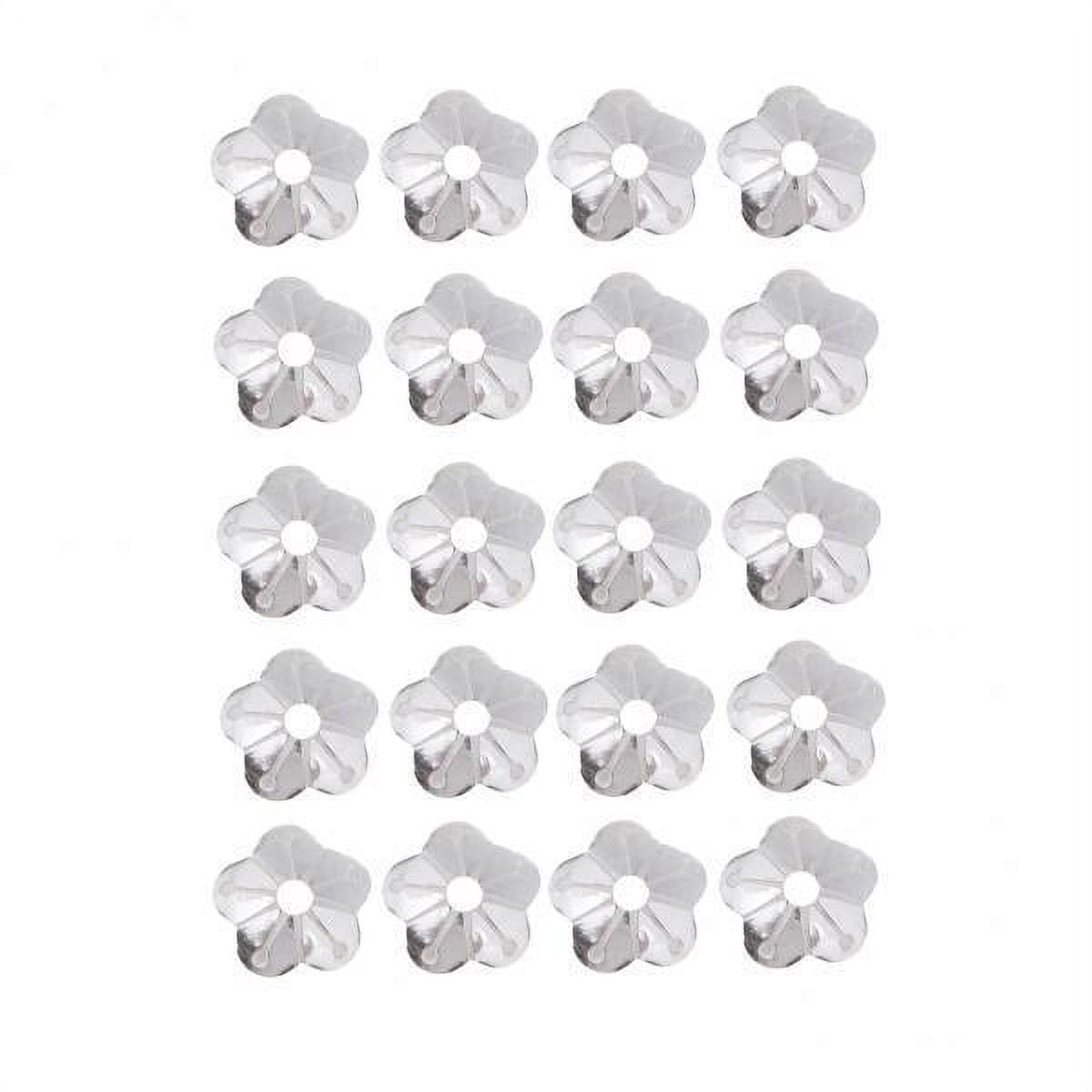 GUOOL 2x20 Pieces 925 Sterling beads of flower Caps Jewelry Making Findings 4mm Silver