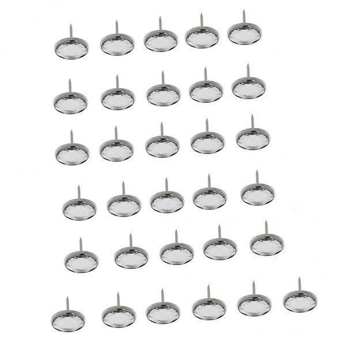 GUOOL 3-12pack 25 Pieces Crystal Sofa Headboard Buttons Upholstery Decoration Silver 6 Pcs