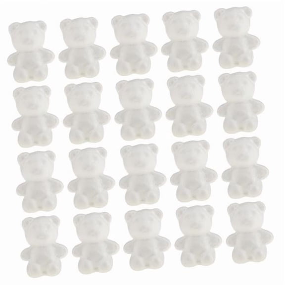 GUOOL 3-8 pieces 20pcs Bear Shaped Foam Crafts Creative DIY Handmade Painted 4 Pcs