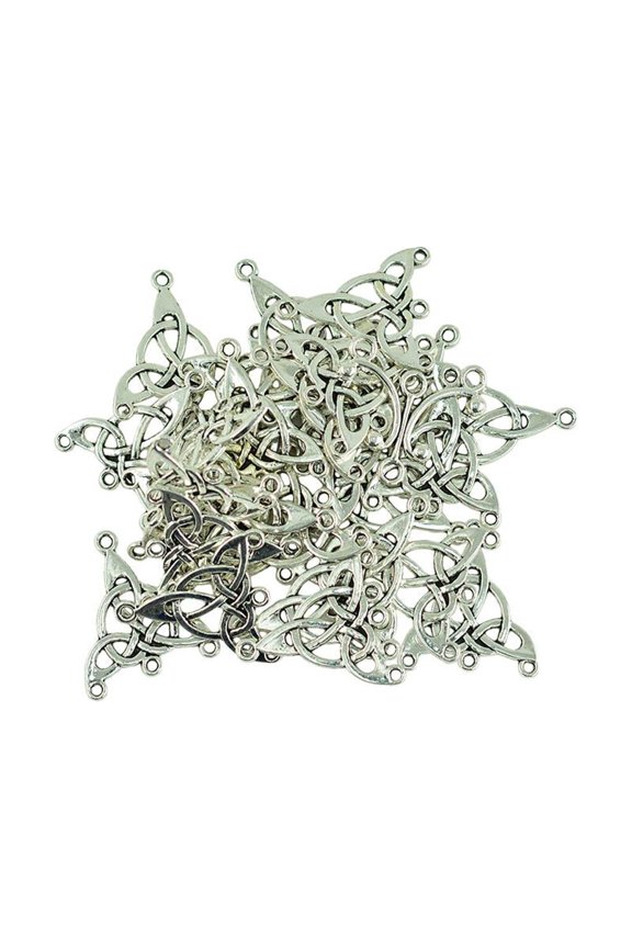 30 Pieces 29 x 25mm Zinc Alloy Triangle Celtic Knot Hollow Charm Pendant Connector DIY Crafts