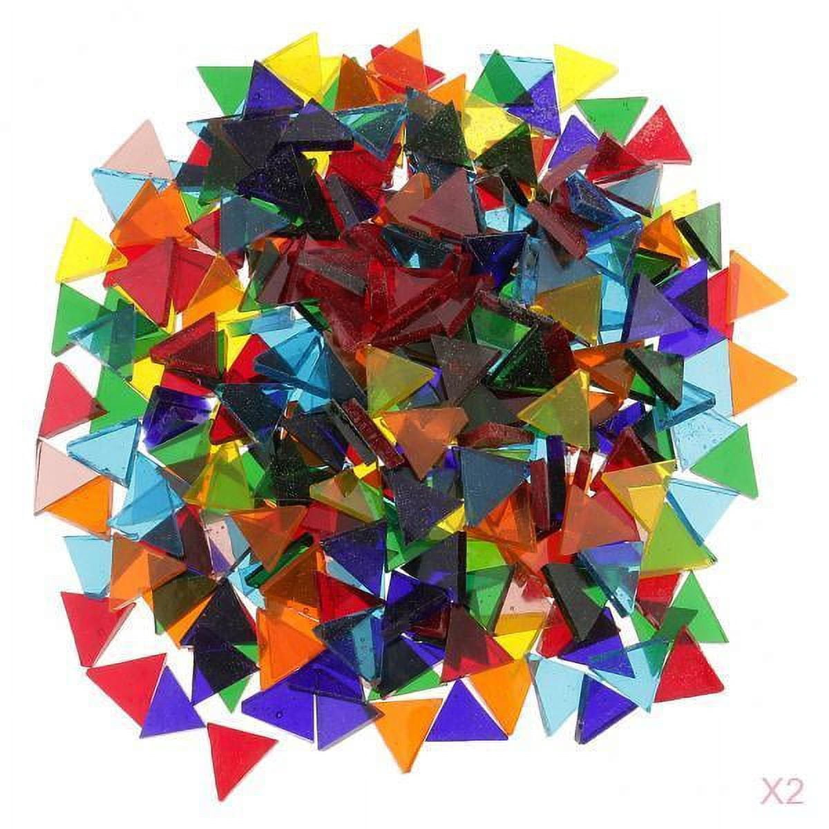 GUOOL 320g Crystal Mosaic Stones Glass Mosaic Decoration Stones Mosaic Tiles For Craft Ceramics