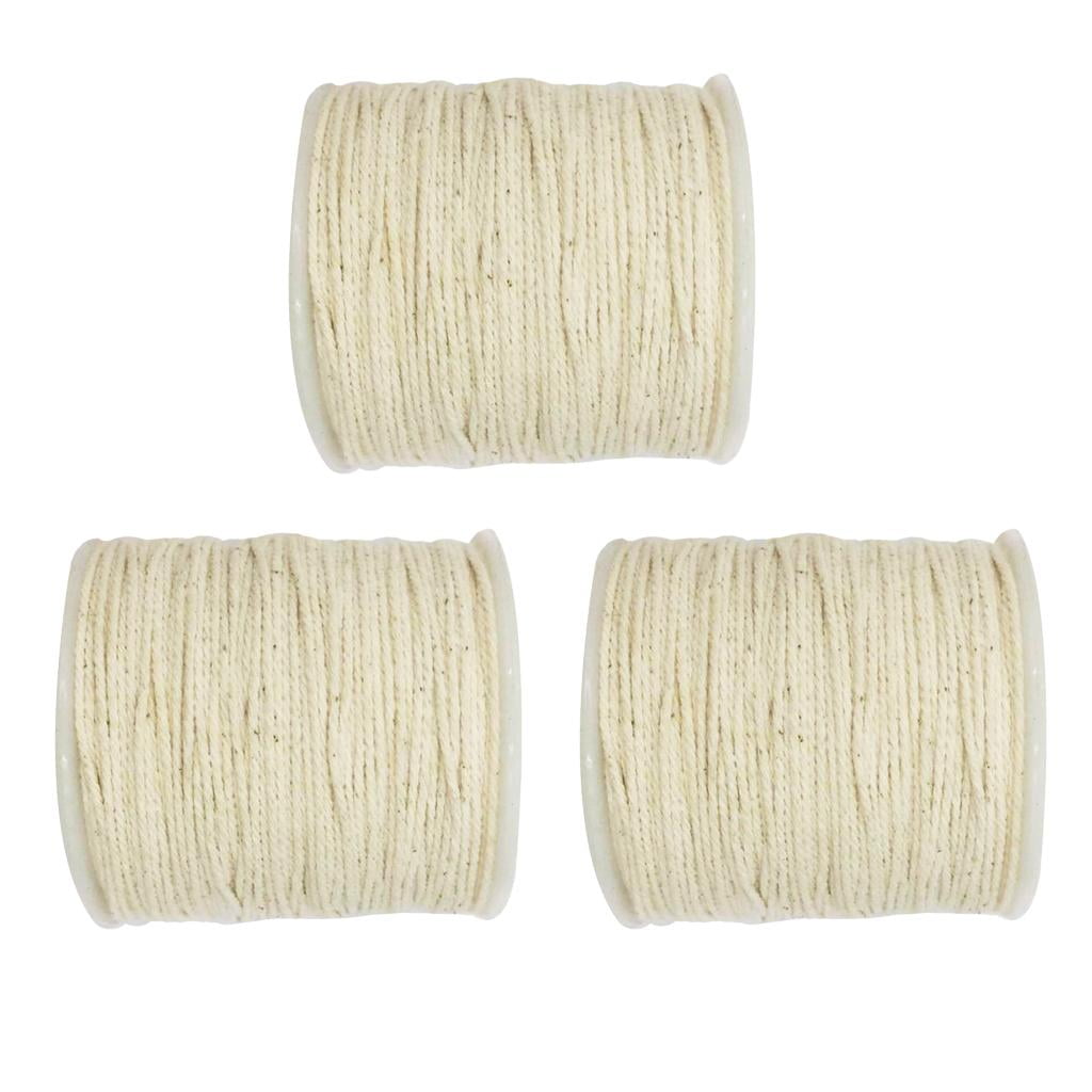 GUOOL 3Pcs 100 Meter CHRISTMAS DECORATING SUPPLY Natural Cotton Twisted ...
