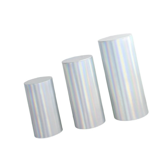 GUOOL 3Pcs Cylinder Plinth Stand Covers Plinth Stand Pillar Covers Cylinder Pedestal Covers for Birthday Party Thanksgiving Wedding colorful