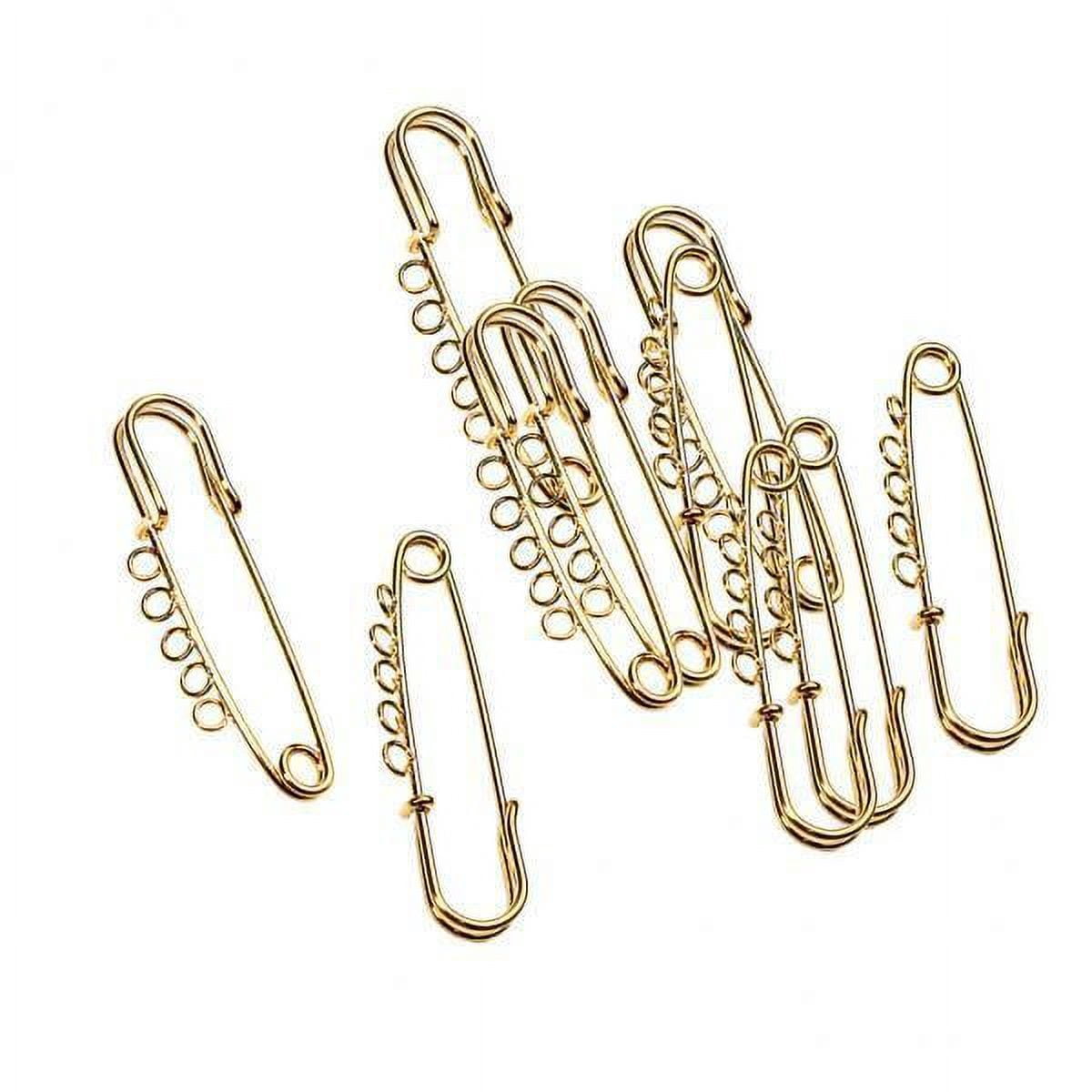 GUOOL 3x 10 Pins Brooch Safety Accessories Pin with Rings Can Arrange in Groups Pendants DIY Brooch Jewelry