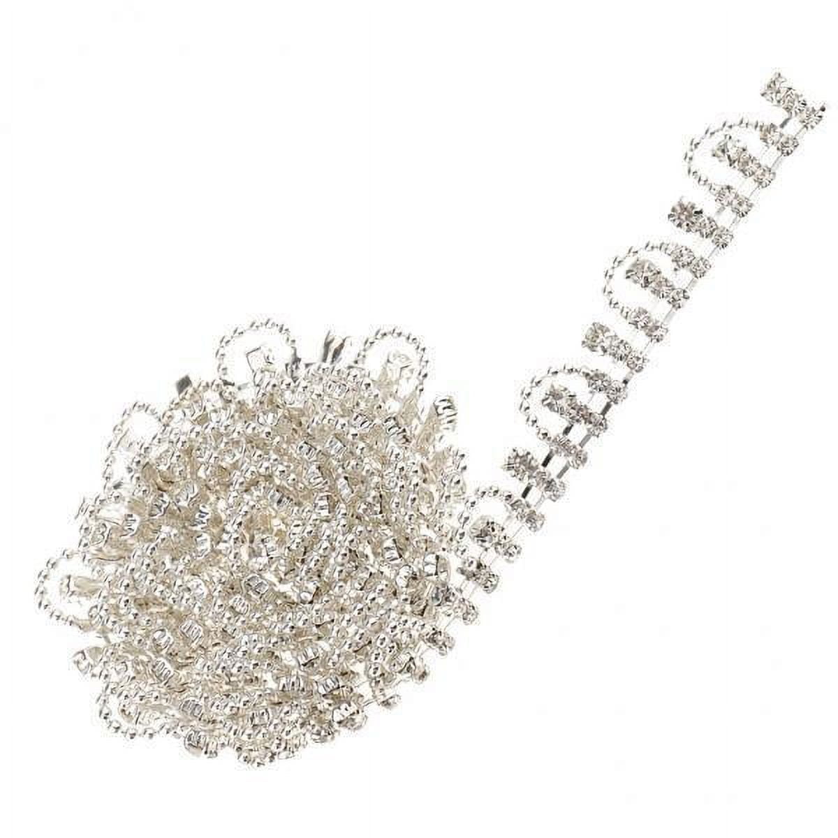 GUOOL 3x 1yard Rhinestone Beaded Ribbon Lace Trims for Crafts Decoration 14mm