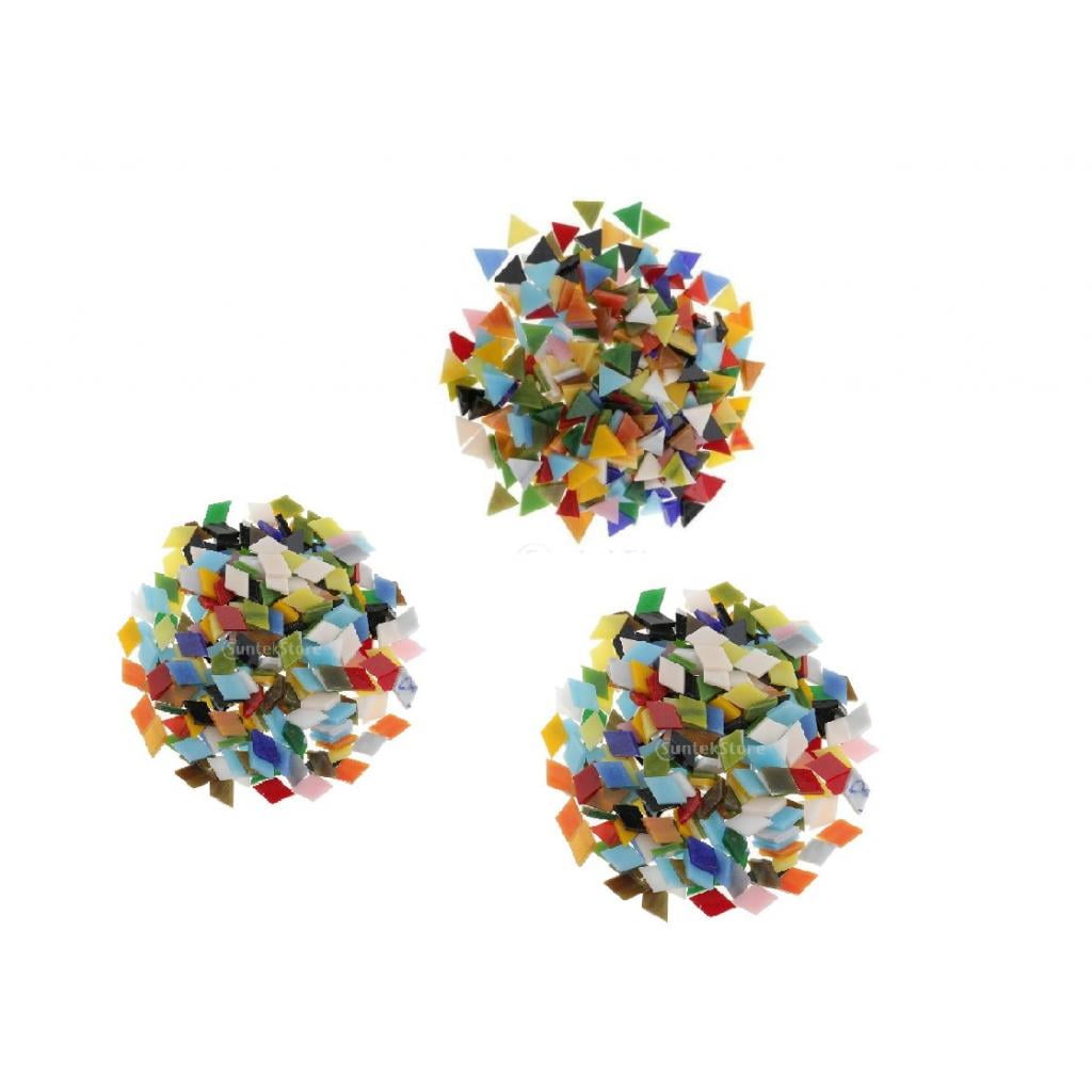 GUOOL 3x 300 Pieces Assorted colorful glass Mosaic Tiles For crafts 12mm