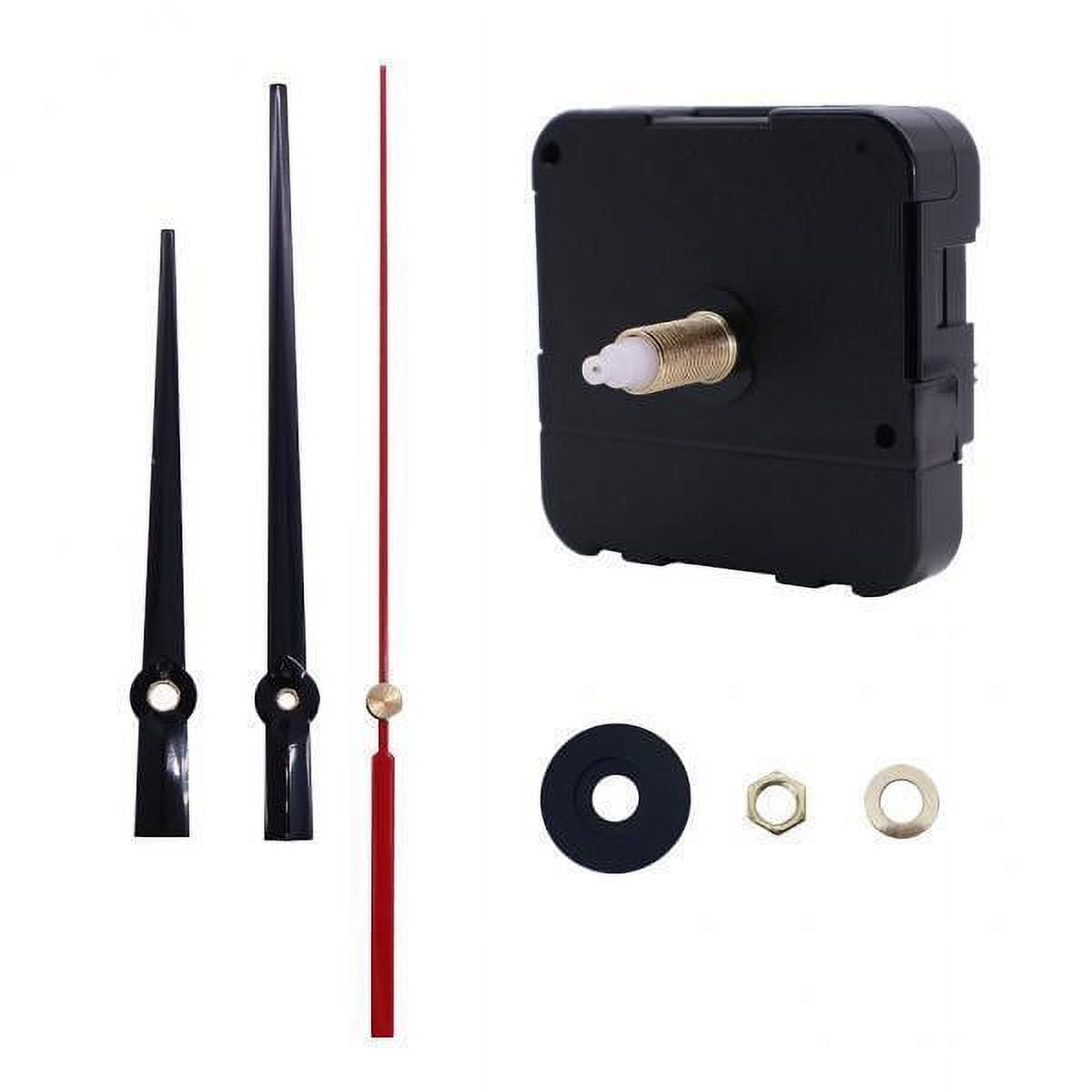 GUOOL 3x DIY Replacement Wall Clock Quartz Movement Mechanism Adjusting Long - Black And Red Pointers, 56x56x16.3mm