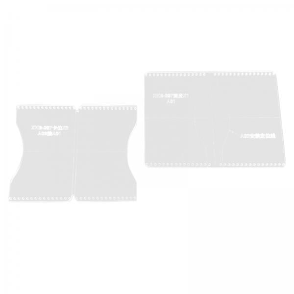 GUOOL 3xAcrylic Clear Template DIY Set DIY Tool Leather Craft Wallet Pattern Stencil 3 Pcs