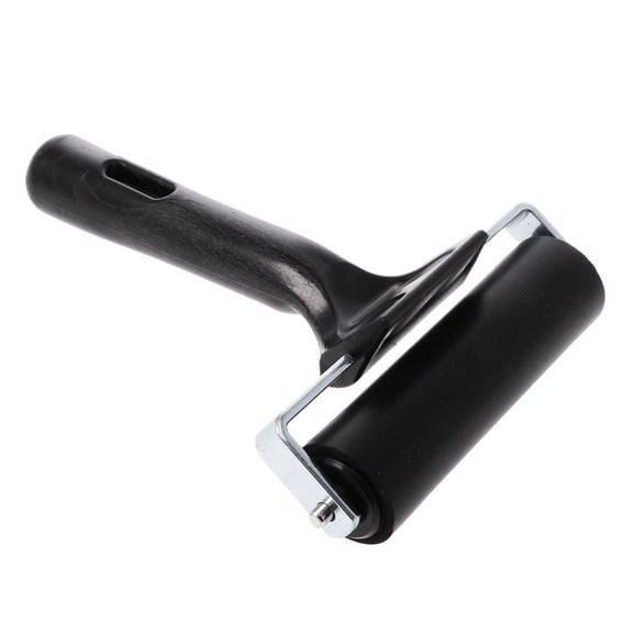 GUOOL 4-Inch Rubber Brayer Roller for Printmaking, Great for Gluing Application, Wallpapers, Scrapbooks, Construction, Print, Ink, Stamping Tools 10cm