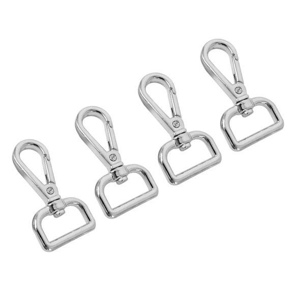 GUOOL 4 Pcs. Swivel Snap Hook, Swiveling Swivel For Webbing 20mm, Snap Hooks For Bags Belt Sewing Accessories , Silver, 20mm