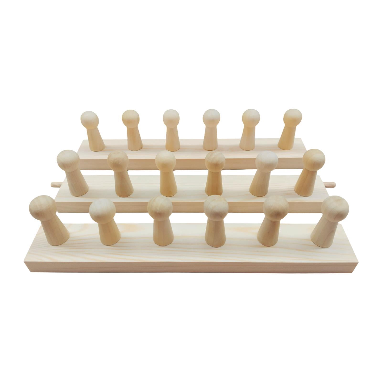 GUOOL 4 Pieces Wooden Weaving Loom Chunky Blanket Knitting Hand Crochet Yarn Craft Board Ergonomic Wood Frame Suitable for DIY lovers sewing hobbyists party gift home crafting 3 sections