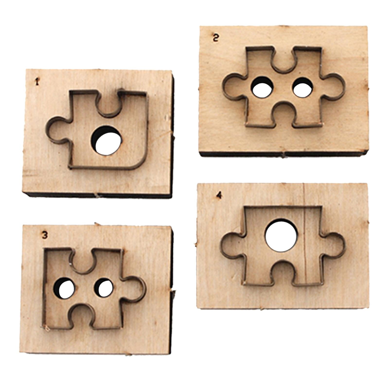 GUOOL 4x Leather Cutter Tool, Leather Cutting Tools, Shapes Leather Punch Tool Set Hole Hollow Punch Cutter, Leather Craft Tools Kit for DIY Leather Craft