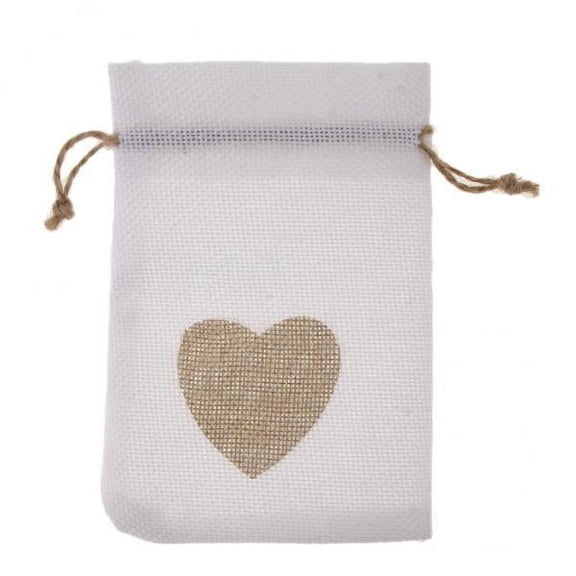 GUOOL 4x Lot of 10 Burlap Drawstring Party Favor Treat Bags, Pouches, for Baby Shower Party Presents Jewelry 4.5cm/3.94x5.7