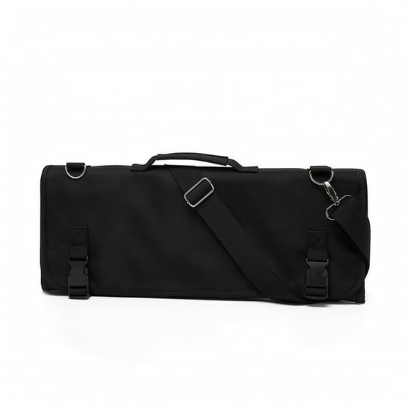 GUOOL 5 Slot Chef Utensil Knife Storage Bag Foldable Portable Nylon Material with Adjustable Strap for Culinary School Outdoor Cooking Enthusiasts