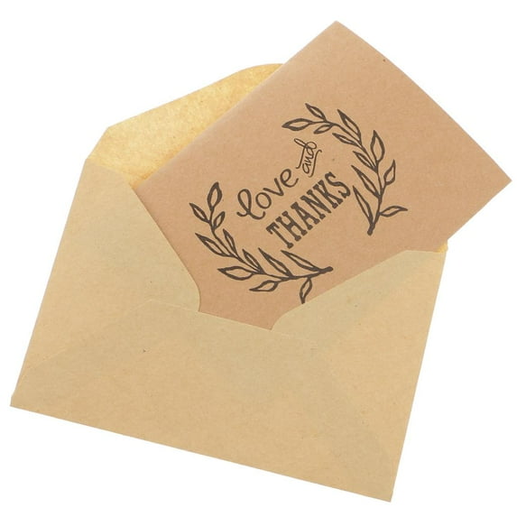 GUOOL 50 Set Thank You Cards Bulk - Thank You Notes, Kraft Paper Blank Note Cards With Envelopes For Business, Wedding, , Graduation, Baby Shower