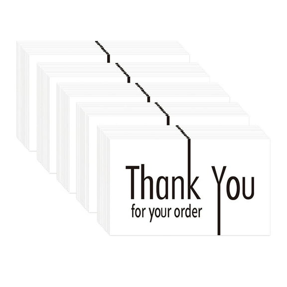 GUOOL 50Pcs Thank You for Your Order Cards for Small Business Sturdy Simple Customers Appreciate Package Inserts for Handmade Goods