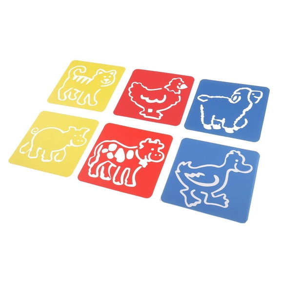 GUOOL 6 Pieces Plastic Drawing Templates Ruler Stencils for Kids Toys Photo Album Scrapbooking Decoration Crafts #1