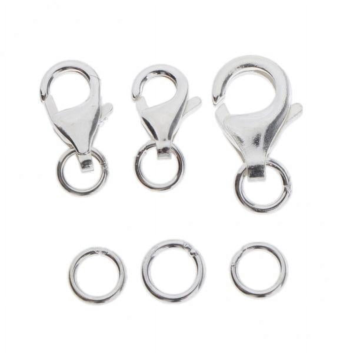 GUOOL 6 Sets 925 Sterling Silver Lobster Claw Clasps, Jewelry Fastener Hook with Open Jump Rings for Necklaces Bracelets Keyring Making