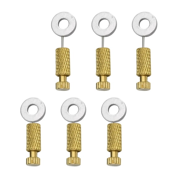 GUOOL 6Pcs Leather Sewing Positioning Pins Leather Locking Pins Brass DIY Leather Hand Sewing Locked Pin for Handmade Leather Goods