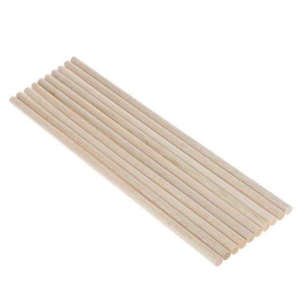 GUOOL 6x 10 Pack Balsa Wood Bar Stick Wooden Stick Wooden Sticks Round Stick Craft Sticks Round Sticks Wooden Sticks wood