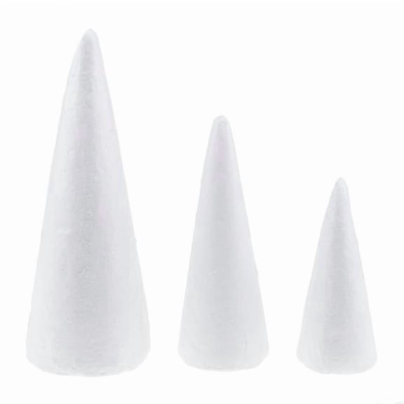 GUOOL 6x 3Pcs/set Cone Foam Shapes Decoration Toy Easter Gift DIY for Easter Party Crafting Modeling Projects 15cm 20cm 25cm