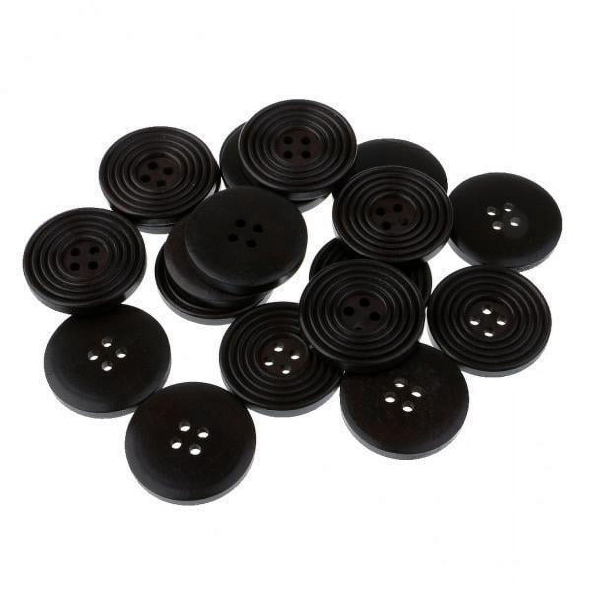GUOOL 8-17pack 20pcs Round 4 Holes Wood Wooden Buttons for DIY Sewing 8 Pcs