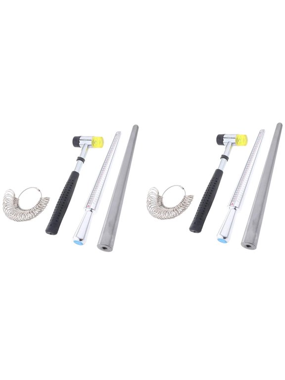 8 Pieces Jewelry Ring Making Kit, Ring Sizer, Thorn, Rubber Hammer Diy Jewelry