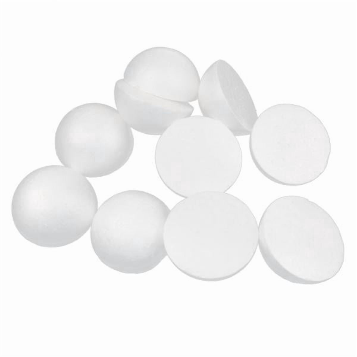 GUOOL 8x Craft Foam Balls - Semisphere Shaped Polystyrene Foam Ball for Arts And Craft Use, Ornaments for Wedding Centerpieces
