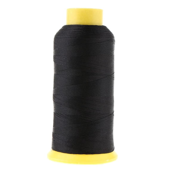 GUOOL 900 Meters of 210D Reinforced Nylon Threads for Canvas Leather Upholstery - Black, as described