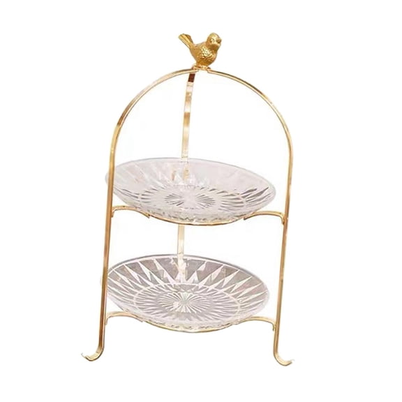 GUOOL Antique Cake Stand 3 Tier Serving Tray Dessert Serving Plate Removable Display Rack Cupcake Holder for Kitchen Anniversary Tea Party Cupcake 2 floors