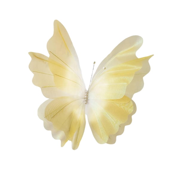 GUOOL Artificial Butterfly A Light Hanging Decoration And Window Decoration The Gauze Decorative Butterfly As An Eye-catcher for Events for The Wall Decorat Yellow