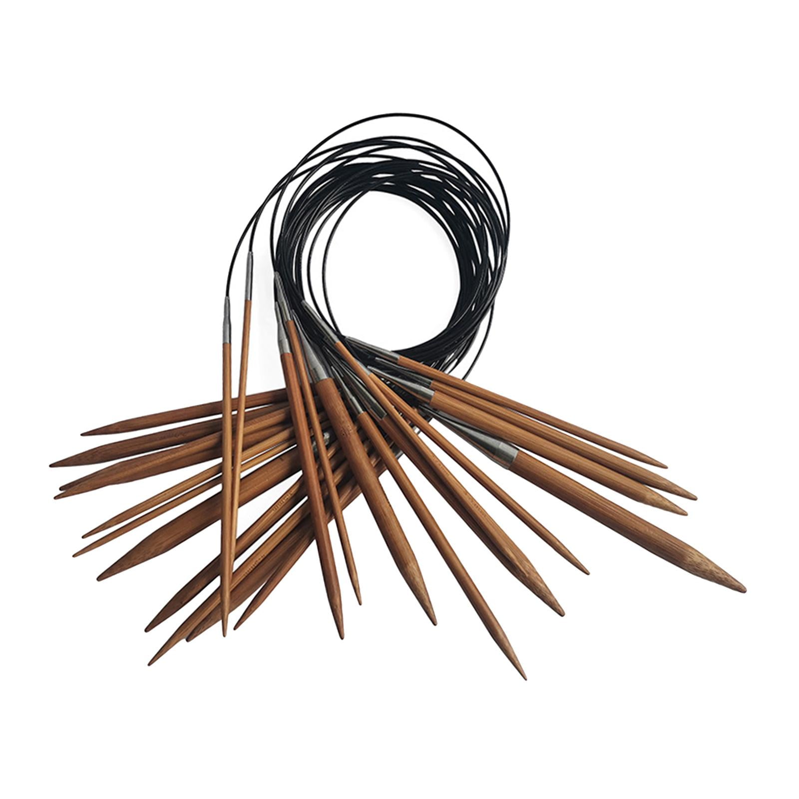 GUOOL Bamboo Circular Knitting Needle Set,31.5-inch Length for Handmade DIY Weave Yarn , Size 2.75/3.25/3.5/3.75/4.0/4.5/5.0/5.5/6.0/7.0/8.0/9.0/10mm