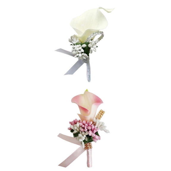 GUOOL Calla Rhinestones Groom Bride Wedding +Calla Strass