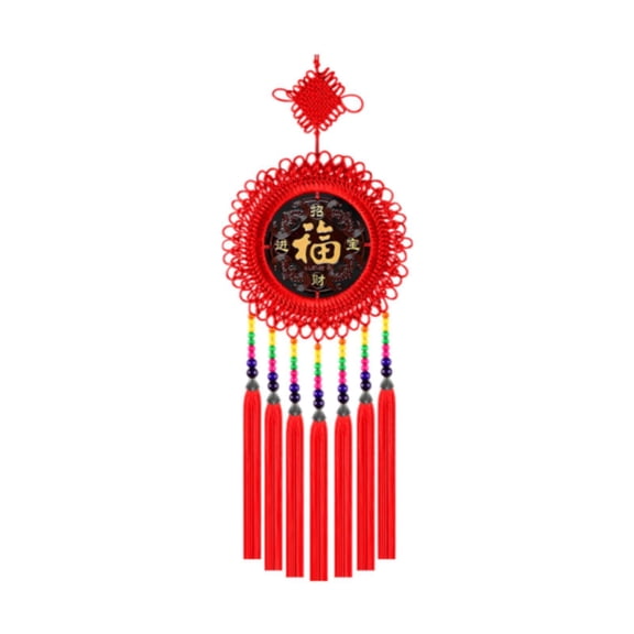 GUOOL Chinese New Year Blessing Hanging Decoration with Tassel Holiday Classic Elements Red Porch Welcome Sign for Tree Office Home Style C