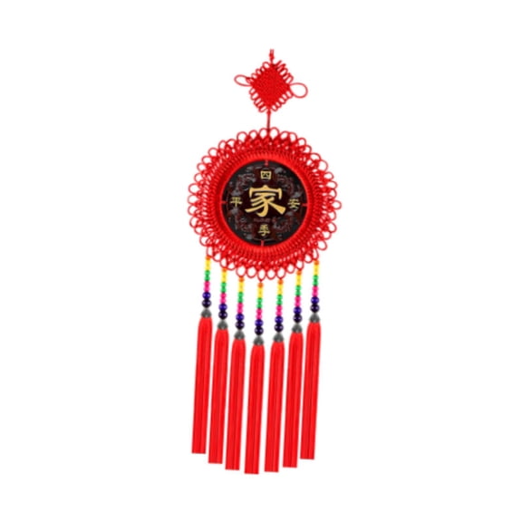 GUOOL Chinese New Year Blessing Hanging Decoration with Tassel Holiday Classic Elements Red Porch Welcome Sign for Tree Office Home Style D