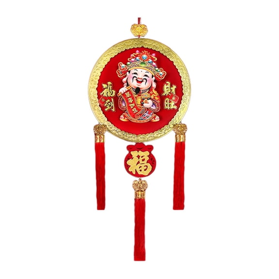 GUOOL Chinese New Year Hanging Decorations 2024 Sign Good Luck Charms Feng Shui Decor Tassel Pendant for Garden Holiday C
