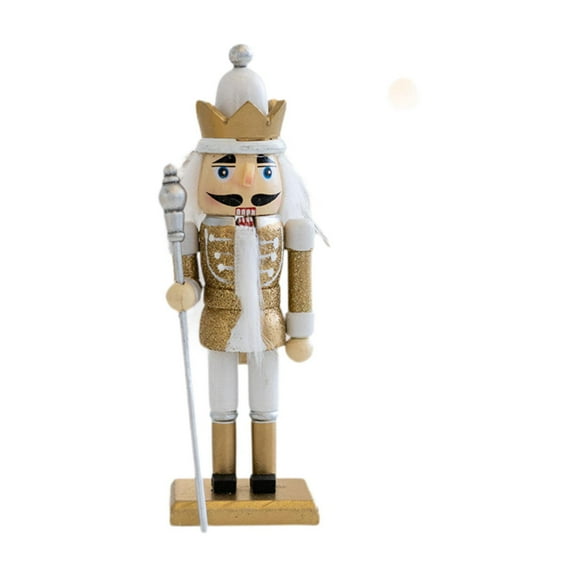 GUOOL Christmas Decorative Nutcracker Figurine Christmas Decor Holiday Christmas Ornament for Home Shelf Thanksgiving Table Parties Gold