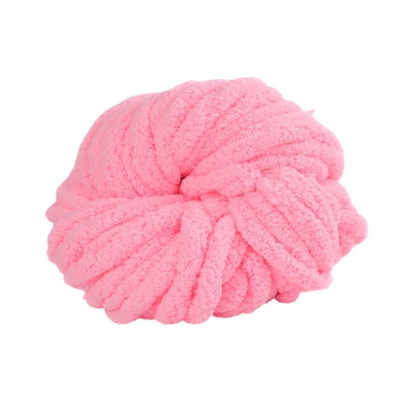 GUOOL Chunky Wool Polyester Bulky Giant Yarn Lightweight Washable Craft Knitting Crochet for Adults Women Men Suitable for DIY Projects Home Decor Pink