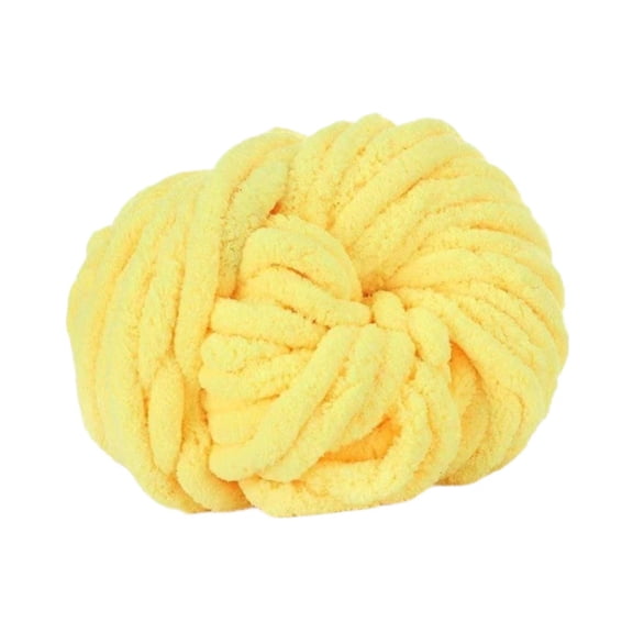 GUOOL Chunky Wool Polyester Bulky Giant Yarn Lightweight Washable Craft Knitting Crochet for Adults Women Men Suitable for DIY Projects Home Decor Yellow