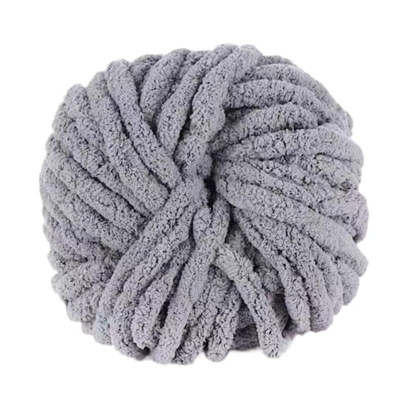 GUOOL Chunky Wool Yarn Giant Polyester Bulky Yarn Soft Lightweight Washable for Arm Knitting Crocheting Hand Knit Suitable for Home Decoration Crafting Gift Giving DIY Projects Gray