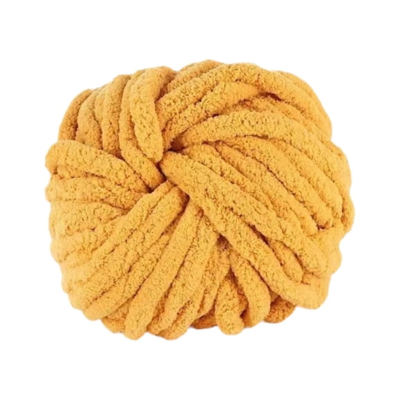 GUOOL Chunky Wool Yarn Polyester Super Bulky Arm Knitting Soft Crochet Giant Yarn Lightweight Washable Suitable for Handmade Crafts Throw Creation Gift Giving Home Decoration Yellow